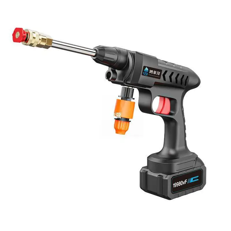 

Car washing machine Wireless high-pressure household booster water gun Charging gun High-power cleaning and flushing plug-in pro
