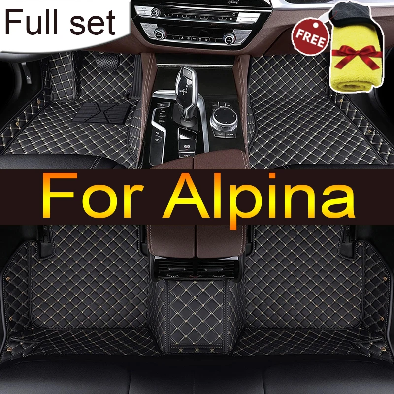 

Leather Car Floor Mats For Alpina B3 B3S B5 B6 B7 Car accessories