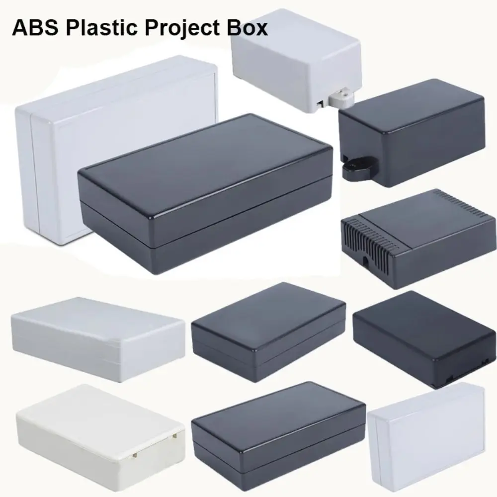 Waterproof Project Enclosure Boxes White Black ABS Plastic Storage Case 10 Styles Housing Instrument Case Electronic Supplies