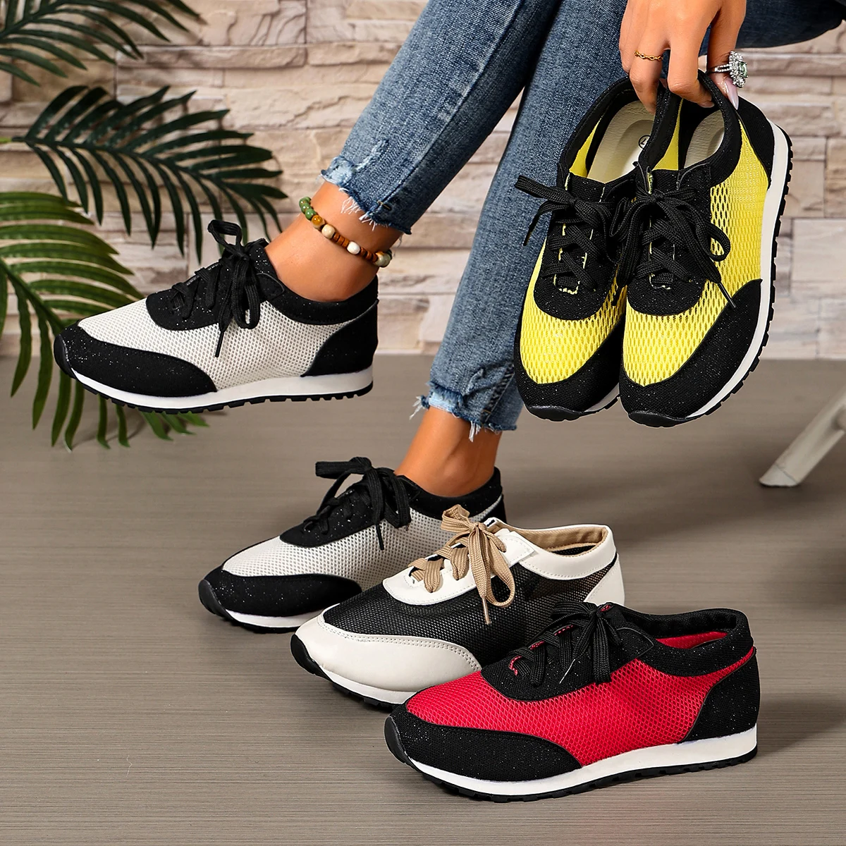 Summer Breathable Mesh Women Sneakers  2026 New Fashion Casual Shoes for Women Versatile Ultra Light Outdoor Sneakers Women