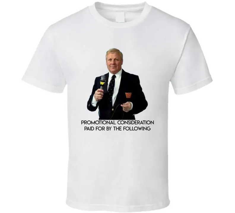 Lord Alfred Hayes Wwf Legend Wrestling T Shirt