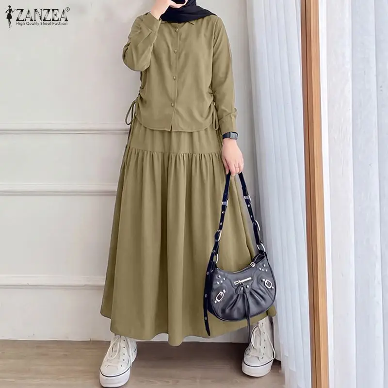 Conjunto Camisa Larga y Falda Musulmán ZANZEA
