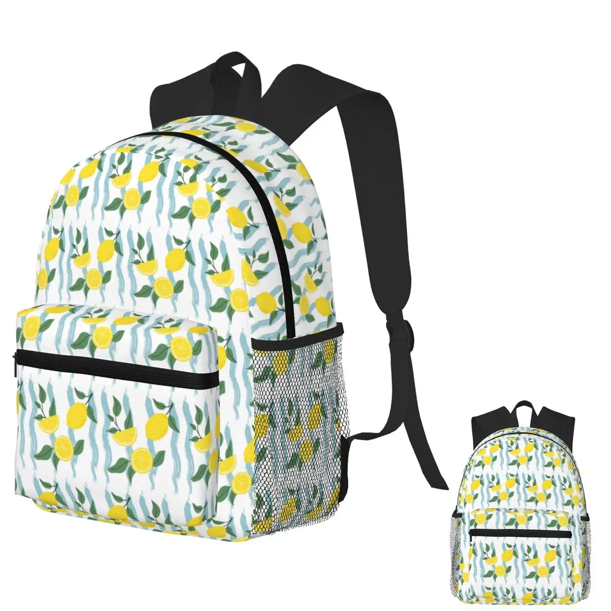 

Background With Citrus Fruits Student Backpack School Bag Hiking Travel Daypack for Men Women Fashion Bookbag Shoulder Bags