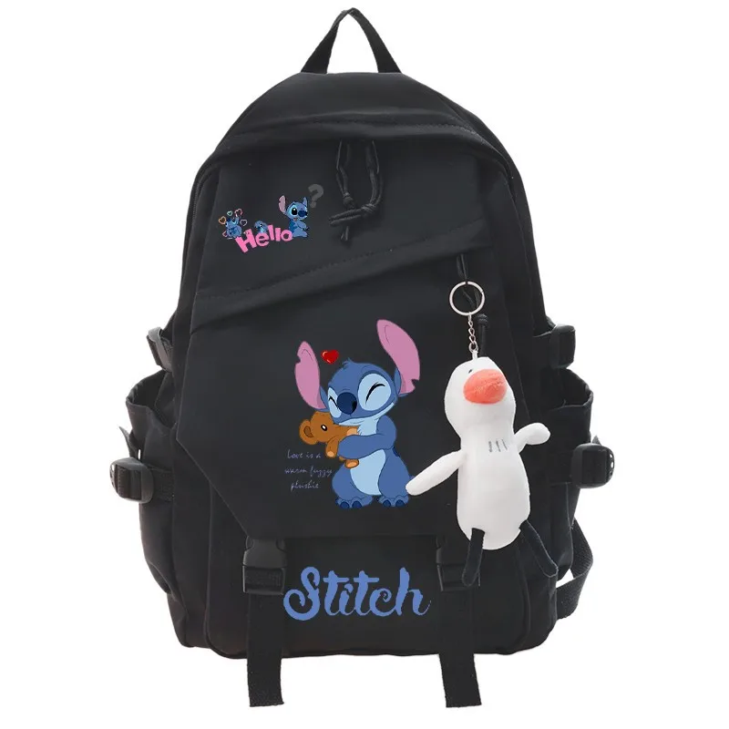 MINISO Disney Stitch Cartoon Peripheral Backpack, Japanese Cute School Bag for Male and Female Students Best Gift for Christmas