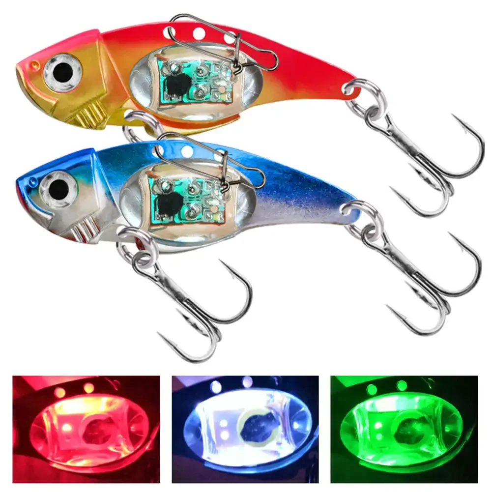 Drop Underwater Eye Shape Attracting Fish for Night Fishing Use 100 hours light Fishing Lure Multicolor LED Flash Light Bait