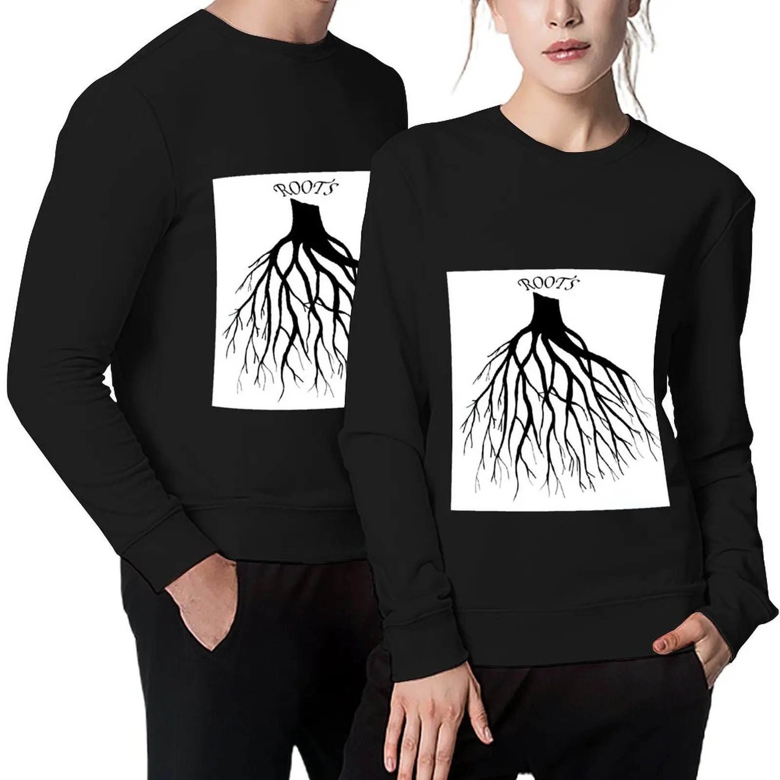 

Roots Pullover korean clothes men's sweat-shirt set men's clothing blouse sweatshirts for men