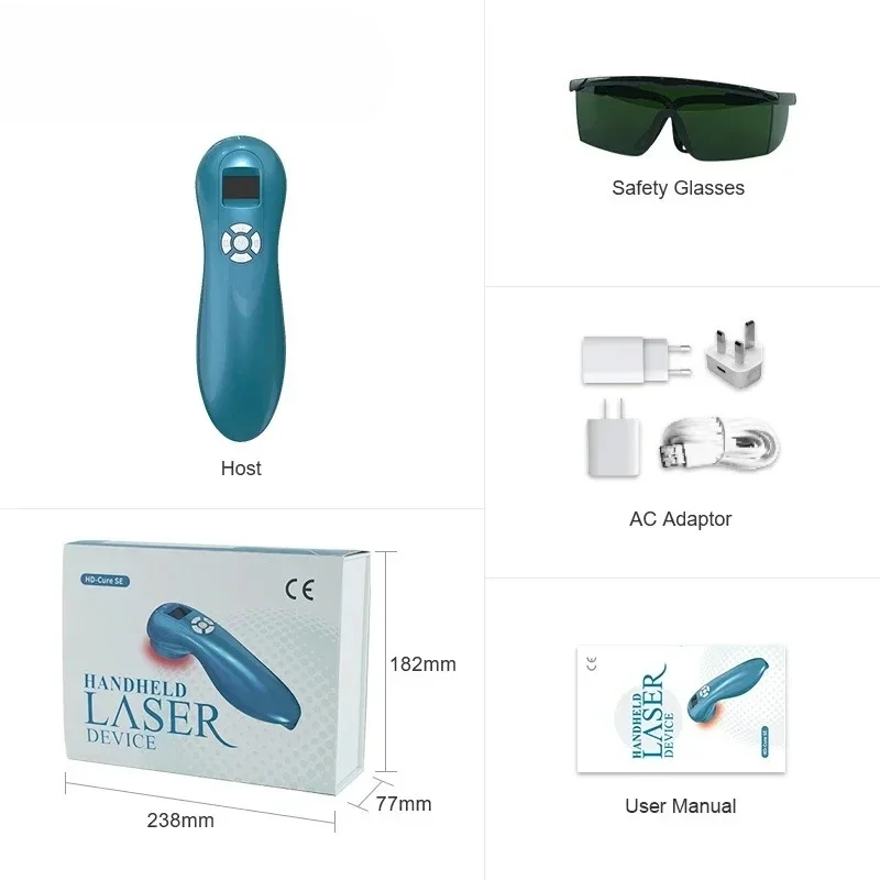 Cross-border 808nm 650nm Handheld Infrared Cold Laser Therapy Device To Home Use High Effective