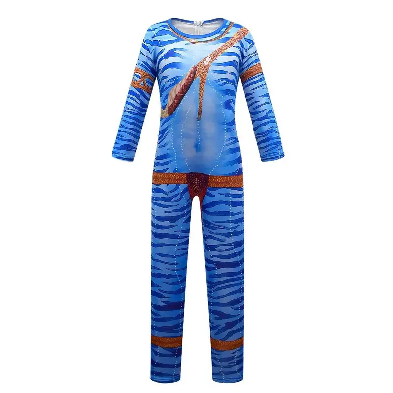 The Way of Water Alien Cosplay 3D Tuta Guanti Maschera Ragazzi Ragazze Avataring 2 Costume Cosplay Halloween Party Tuta Vestiti