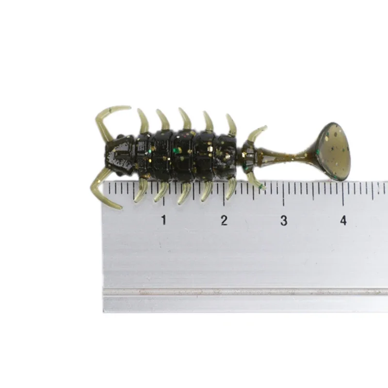 OUTKIT 10Pcs/lot Wobblers Rockfishing beetle Lures Rubber Baits 3.5cm 1.1g Fishing Soft Worm Artificial Baits Bass Silicone Fish