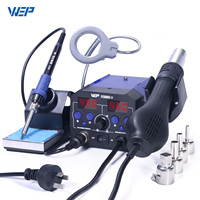 WEP 938BD-II  2-in-1 Soldering Station Hot Air Gun Soldering Iron Rework Station With LED Light Rapid Heating Soldering Station