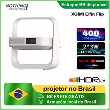 Projetor Mini Portátil XGIMI Elfin Flip Laser 1080p DLP LED Versão Global Home Theater com Netflix, Para Apartamento/Quarto