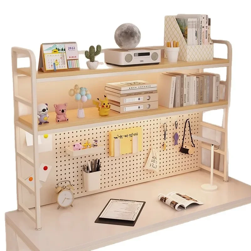 

Hole plate shelf, desktop bookshelf, student desk, countertop, office station, computer desk, wrought iron storage rack