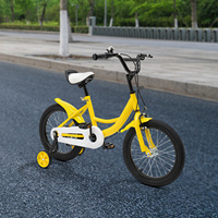 16 Inch Kid Bicycle With Training Wheels Height Adjustable For 5-8 Years Old 105cm To 135cm Children Pink/yellow/green
