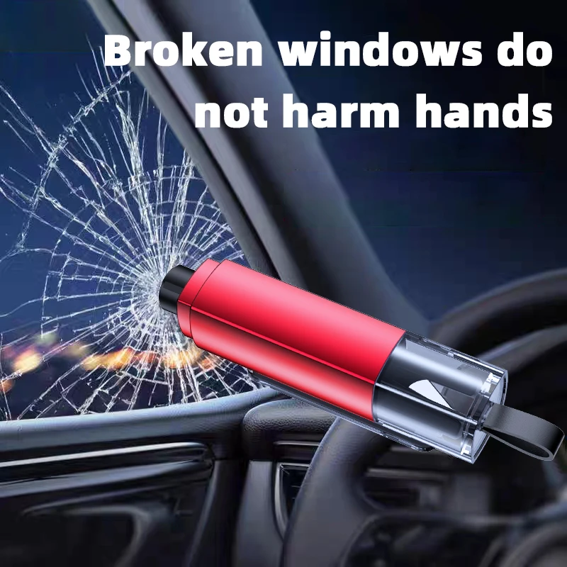 New Car Emergency Hammer 2-In-1 Mutifunction Emergency Windows Glass Breaker Safety Belt Cutter Alloy Keychain Self Rescue Tool