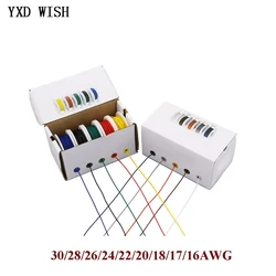 Heat Resistant Soft Silicone Electrical Wire 5 Colors 30/28/26/24/22/20/18AWG Stranded Cable Electrical Tinned Copper Wire