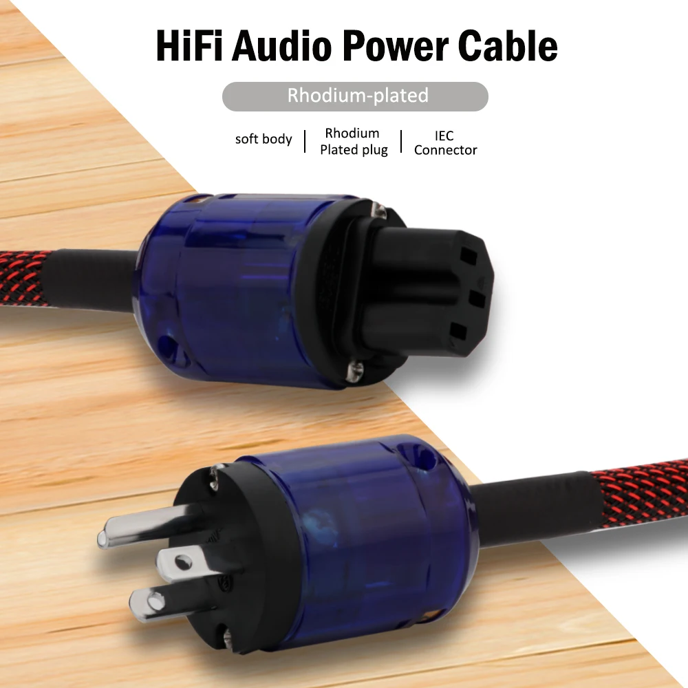 Preffair D501 كابل الطاقة النحاس النقي مطلي بالروديوم الولايات المتحدة/Schuko و IEC المقابس كابل الطاقة الرئيسي