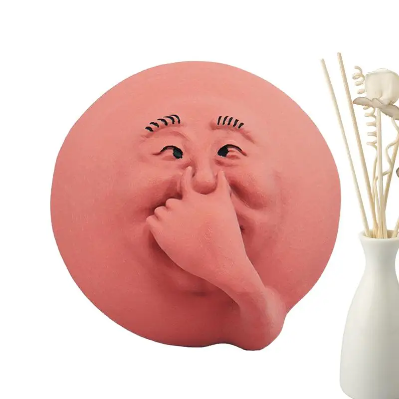 Funny Bathroom Humorous Smelly Face Sam Wall Decor Resin Toilet Wall Art Statue For Bathroom Bedroom