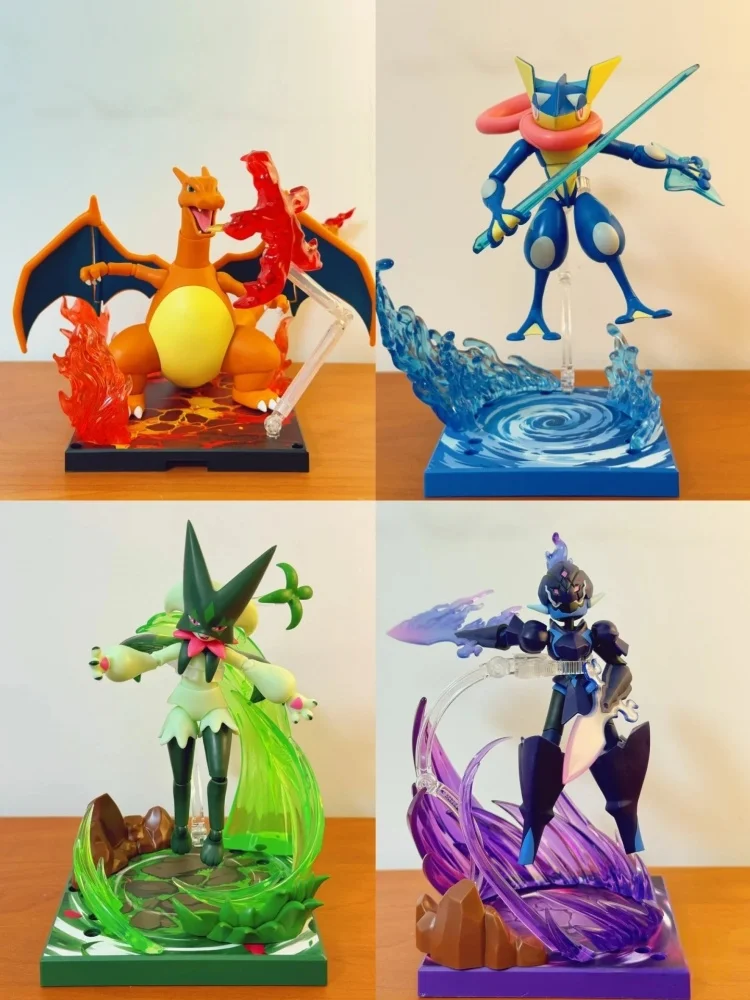 BLOKEES Original POKEMON Building Blocks Pikachu Charmander  Sprigatito Eevee Lucario Pokémon Action Figure Toys Gift