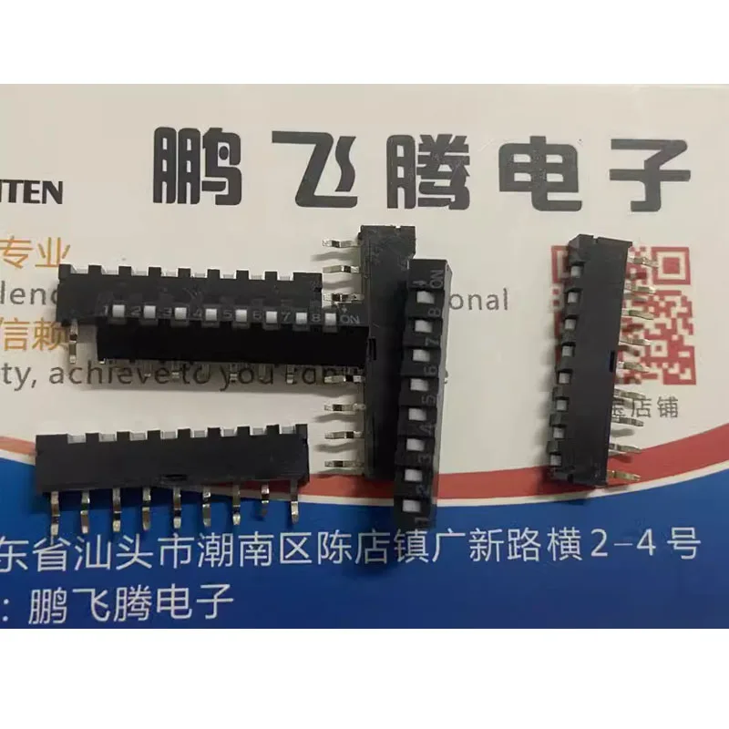 1 pz Taiwan Yuanda DIP SIP-08T-V interruttore a quadrante a fila singola 8-bit direct plug-in 9-pin quadrante orizzontale 2.54mm