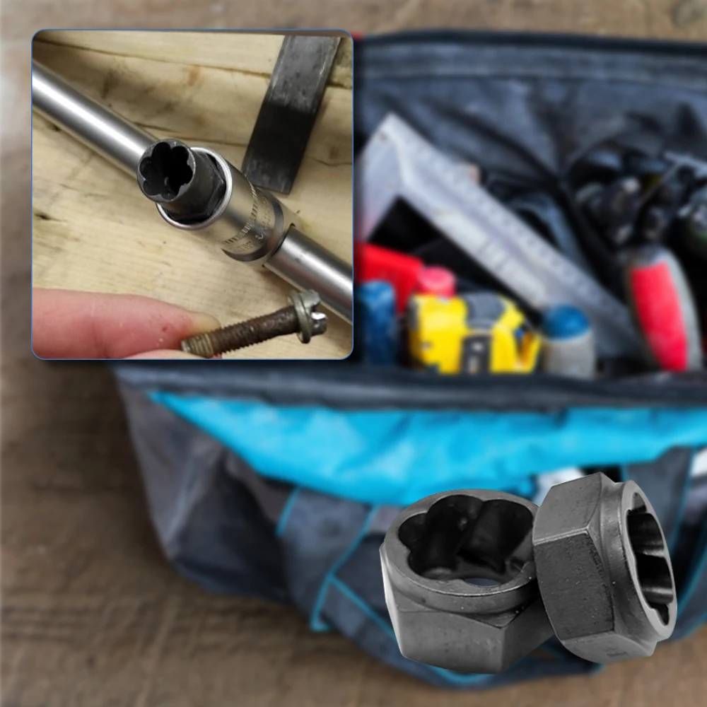 Hand Tools Kit Bolt Nut Removal Socket Tool 10pcs/Set Car Tool Kit Bolt Nut Remover Damaged Screw Extractor