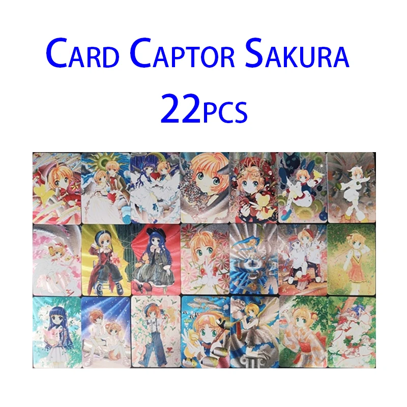 22Pcs/set Card Captor Sakura Collection Card Kinomoto Sakura Anime Characters Homemade Board Game Card Kids Toys Christmas Gift