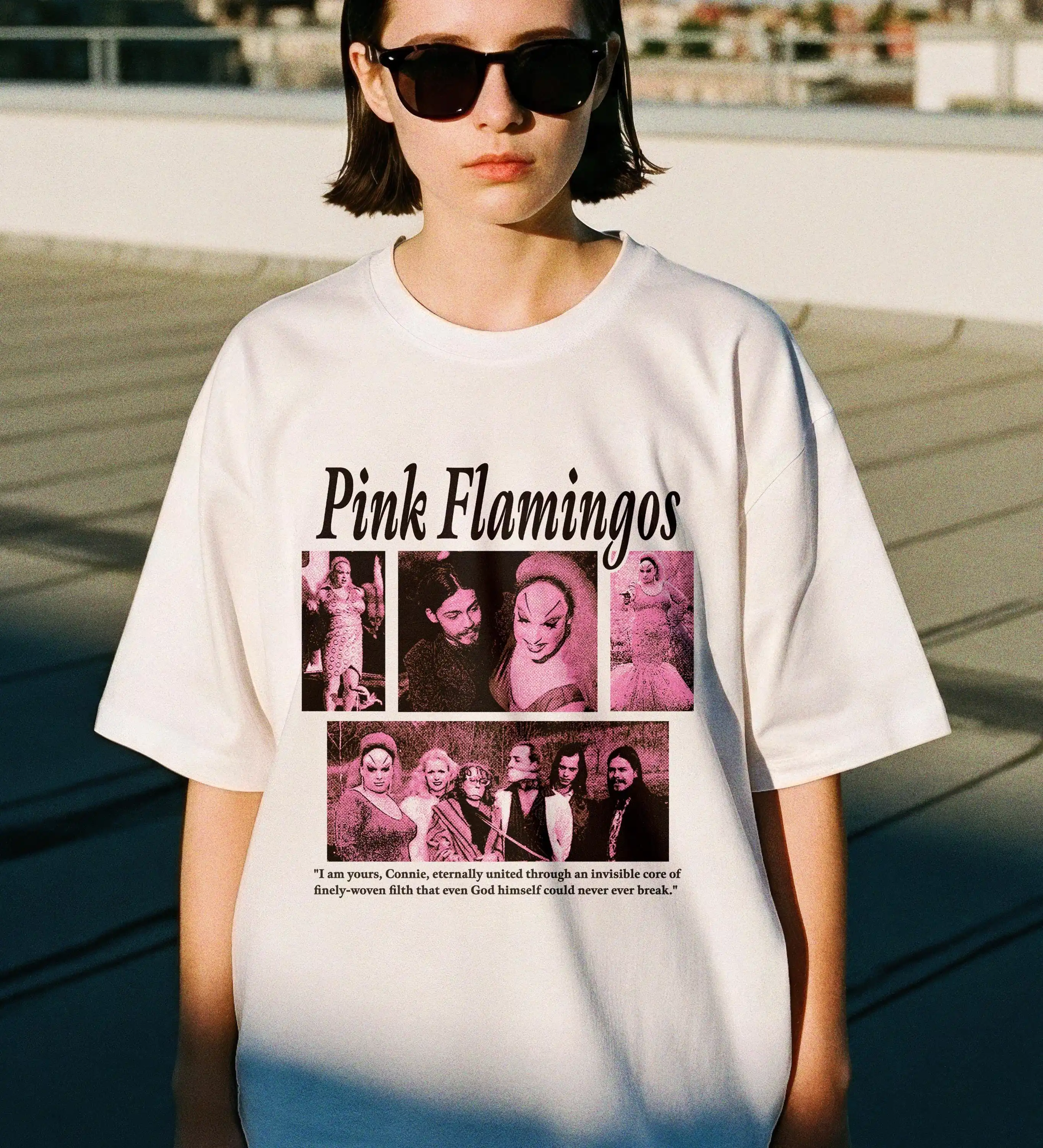 Pink Flamingos Graphic Tee, Divine John Waters Cult Film Shirt