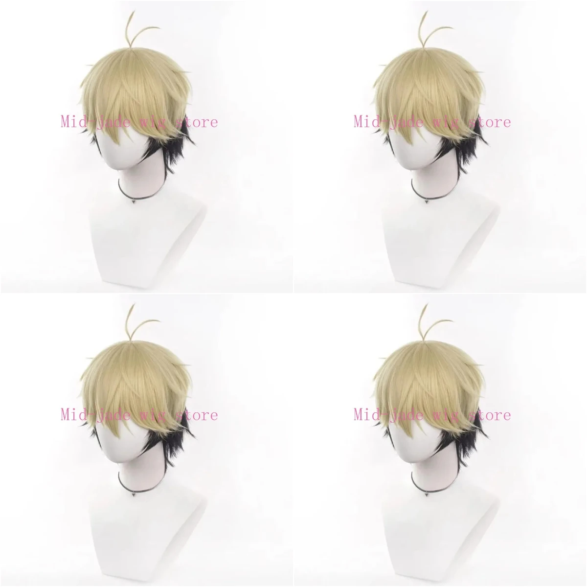 Link Click Xia Fei Cosplay Wig Two Tone Flipped Short Hair Anime Character Wig for Comic Convention