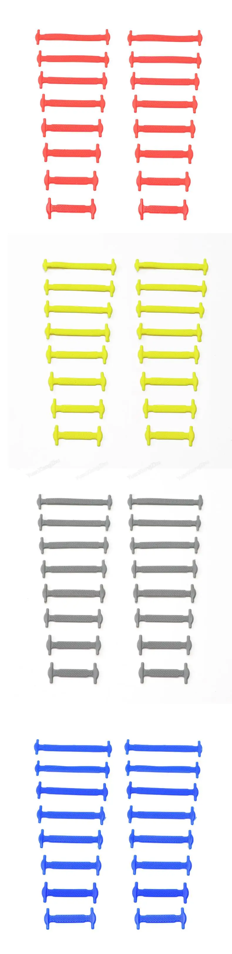 16 teile/los Silikon Schnürsenkel Keine Krawatte Schnürsenkel 12 Farben Elastische Spitze Schnürsenkel Kreative Faul Silikon Schnürsenkel Gummi Spitze – Detail 11