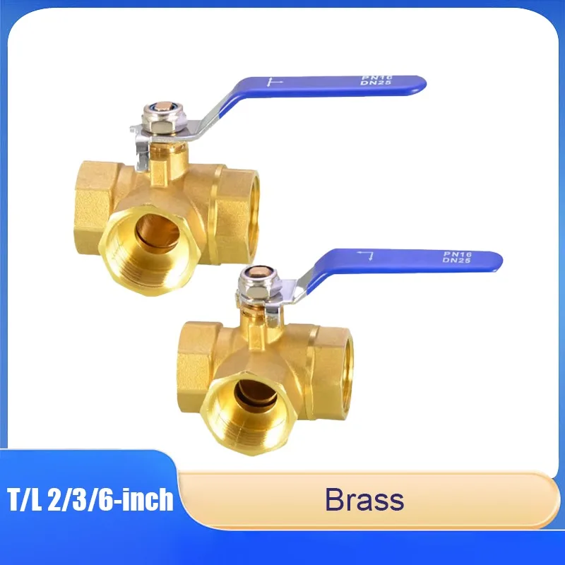 

4-Inch Copper Tee Ball Valve, T-type, L-type, 2/3/6-Inch Internal Thread Valve, Water Pipe Switch, Gas Connection