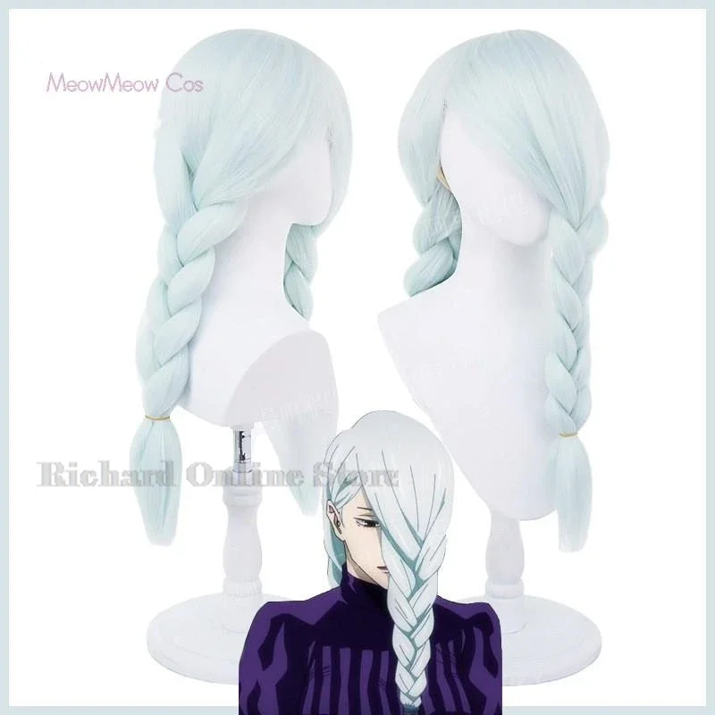 Mei Mei Cosplay Costume Wig Purple Dress Anime Comic Jujutsu Kaisen Lady Black Uniforms Suit for Halloween Party Wig Braid Pants