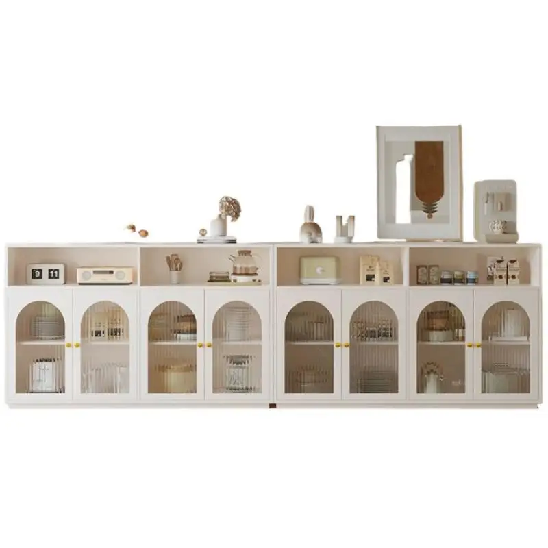 dining side cabinet, living room cabinet, solid wood household modern wall integration, storage