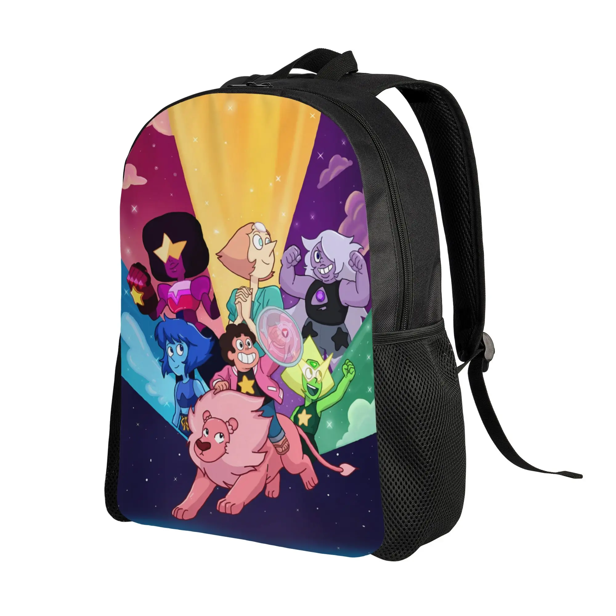 Crystal Gems Steven Universe Backpack  Streetwear Backpacks Girl University Big High School Bags Custom Rucksack