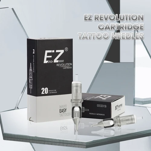 Cartucho para tatuar EZ Revolution, agujas de 0,30mm, 0,35mm, revestimiento redondo para cartucho, máquina de tatuaje, pluma, suministro de tatuaje, 20 unids/lote