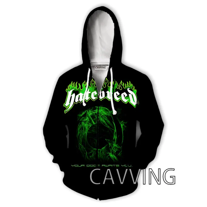 Bluza bluza z kapturem na zamek z nadrukiem 3D z Hatebreed rockowego bluzy z kapturem na zamek bluza z kapturem Harajuku bluza dla mężczyzn/kobiet