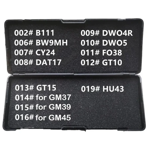 1-19 LiShi 2 en 1 B111 BW9MH CY24 DAT17 DWO4R DWO5 FO38 GT10 GT15 para GM37 GM39 GM45 HU43 herramientas de cerrajería para todo tipo
