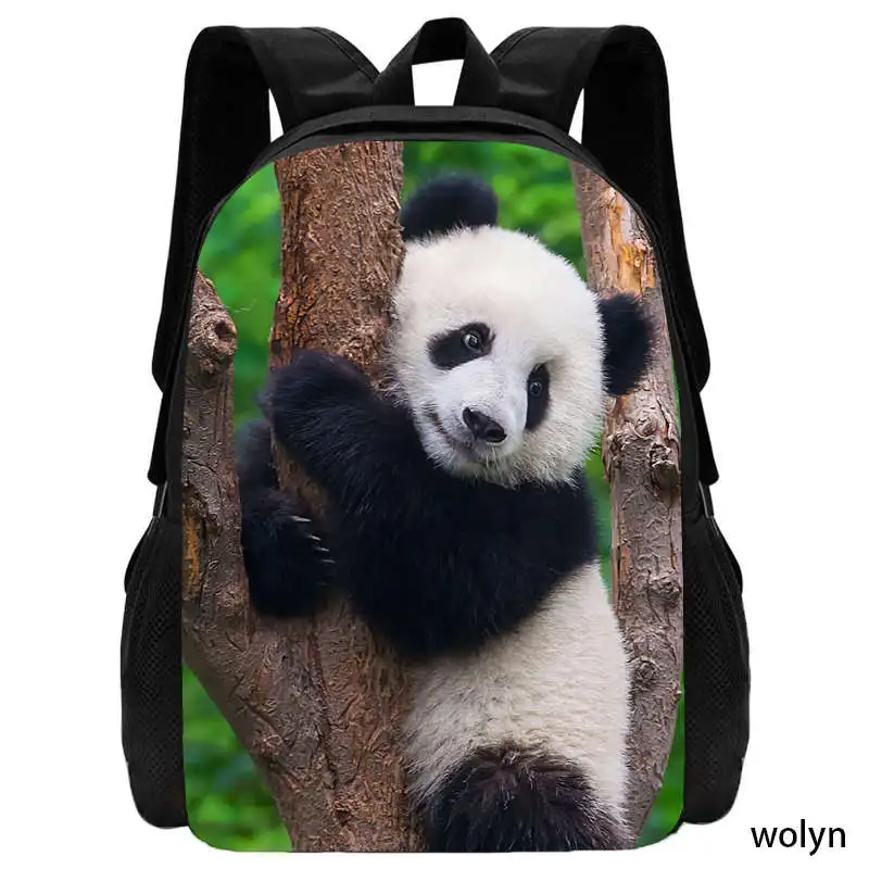 3D Chinese Panda School Backpack for Child ,Cartoon School Bags for Boys Girls , Animal Prints Children Backpack for School