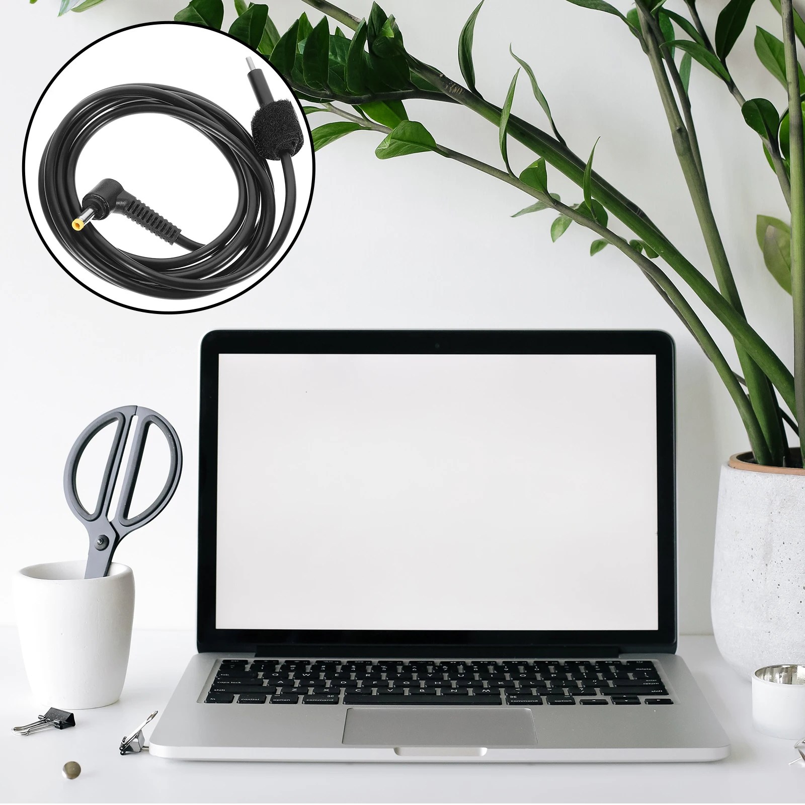 

Type-C To Dc Power Adapter Cable 4.0X1.7Mm Charging Converter For Laptop Durable Pvc Copper Plug Overvoltage Protection