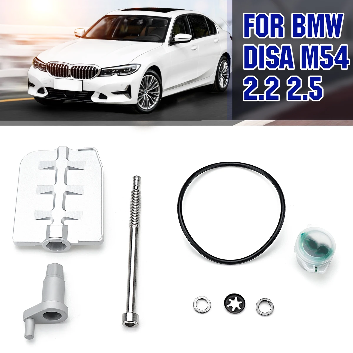 1 Set Engine Air Intake Manifold Valve Swirl Flap Repair Kit Rattle Aluminium Fix Overhaul For BMW Disa M54 2.2 2.5