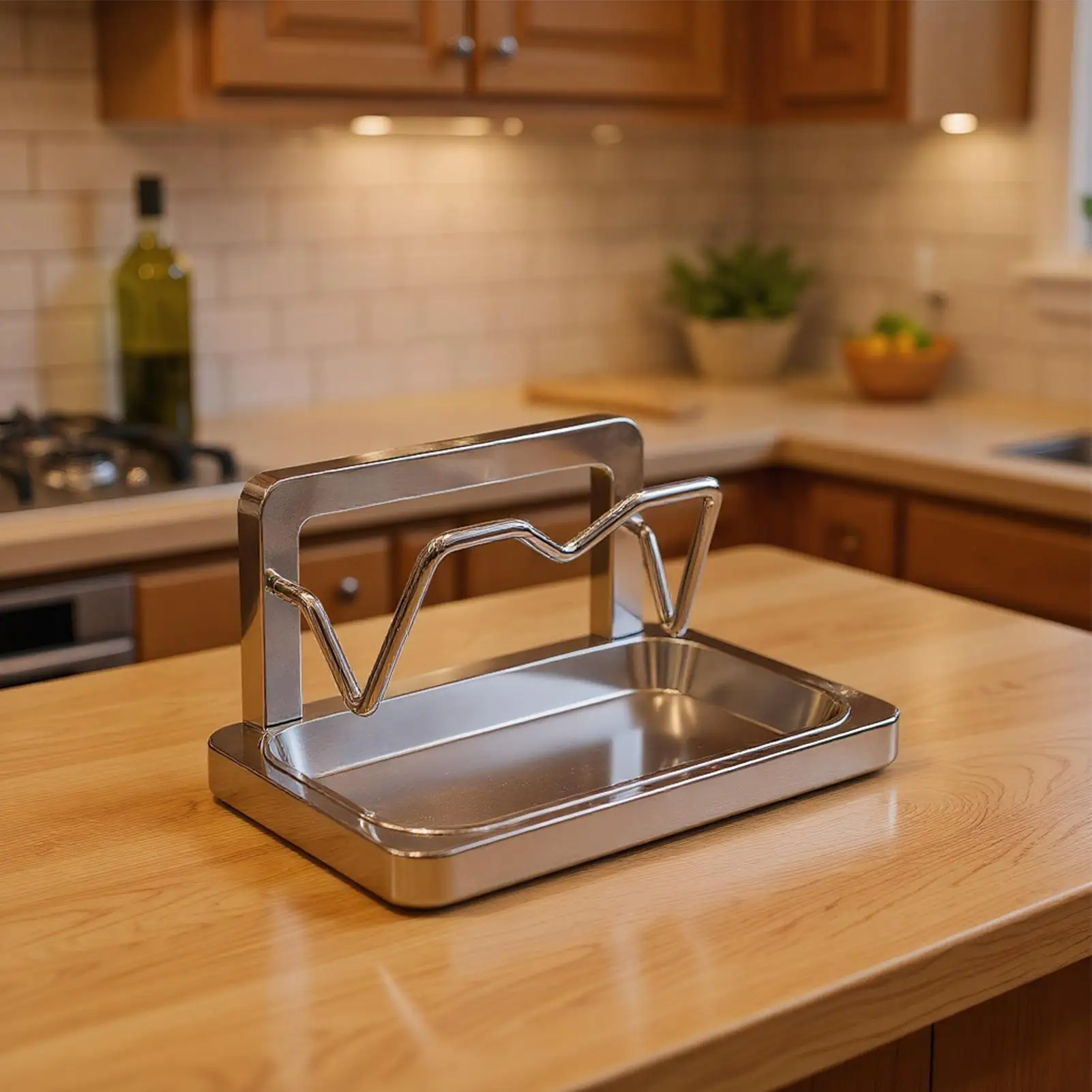 

Подставка для крышки кастрюли, вертикальная ложка из нержавеющей стали, лопаточка, держатель для крышки сковороды со съемным поддоном для капель для кухни, дома, кладовой, стойки