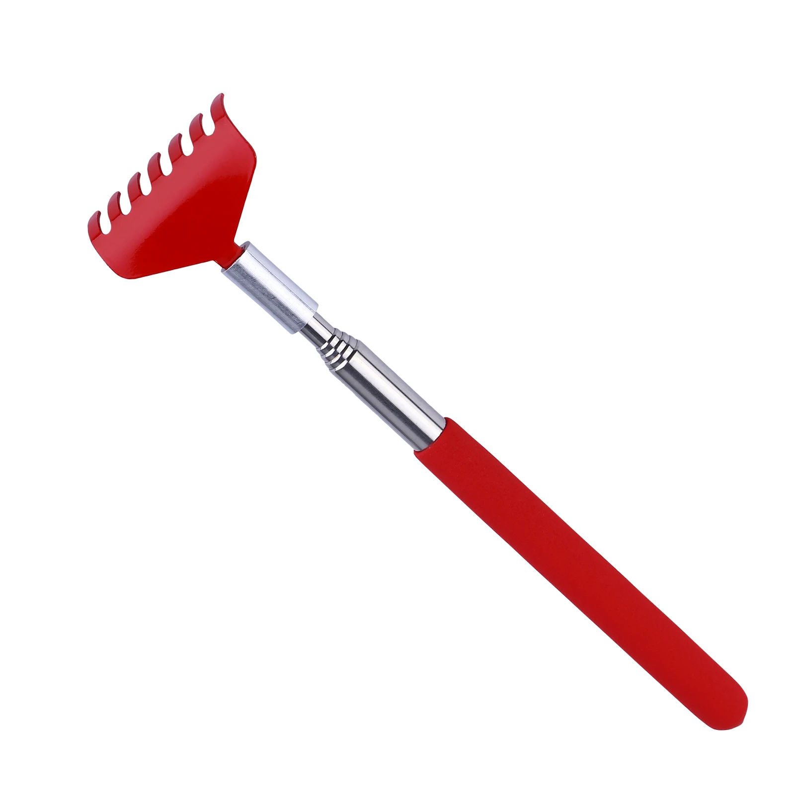 

Massager Tickling Rake Back Scratching Tool Device Collapsible Scratcher Scraper Portable Manual Handled Roller Red Elder