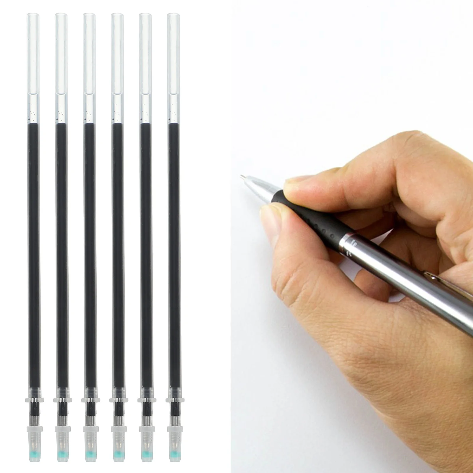 

100pcs Gel Replacement Smooth Writing Stationery Office Supplies Decorative Pen Refills For Study Work