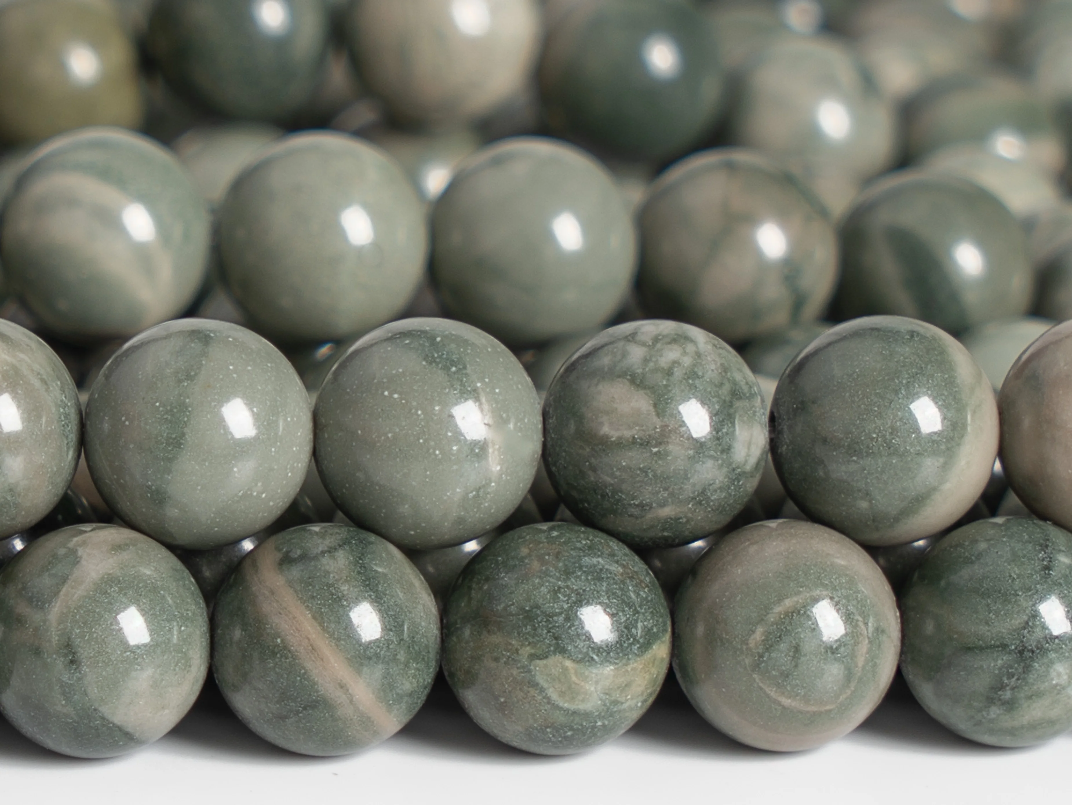 Green Brown Jasper Beads Grade AAA Genuine Natural Gemstone Round Loose Beads 4/6/8/10MM for New Year Gift Jewelry Making