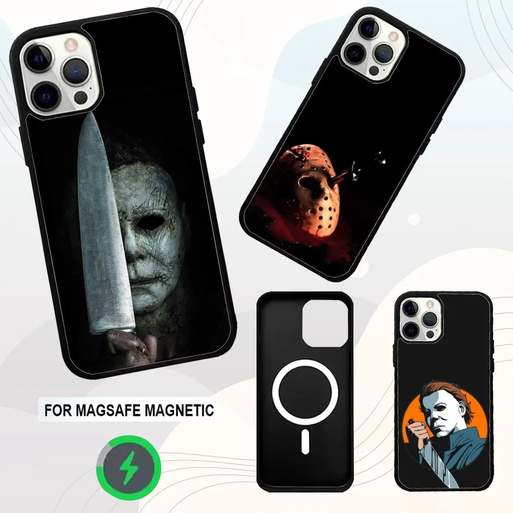 

Halloween M-Michael Myers Phone Case For iPhone 16e,16,15,14,13,12,11,Plus,Pro,Max,Mini Magsafe Magnetic Wireless Charging