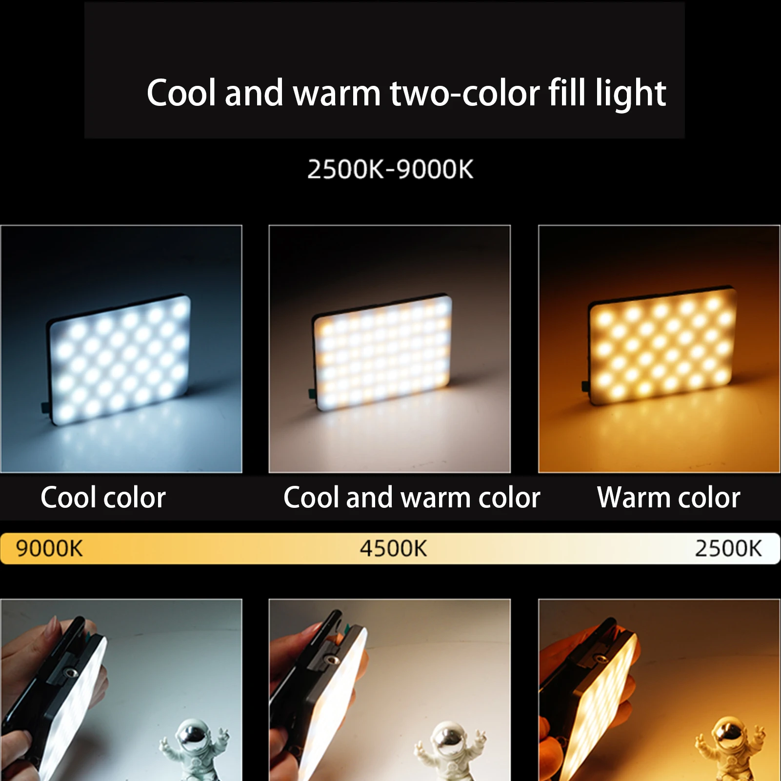 Selfie LED Lamp Dimmable Selfie Light Cold Warm White Youtube Video Live Fill Light Makeup Night Light For iphone Huawei Xiaomi
