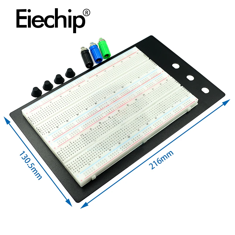 ZY-204 Solderless Breadboard Protoboard SYB-1660 4 Bus Test Circuit Board Tie-point Male to Male Dupont Line Cable DIY KIT image 3