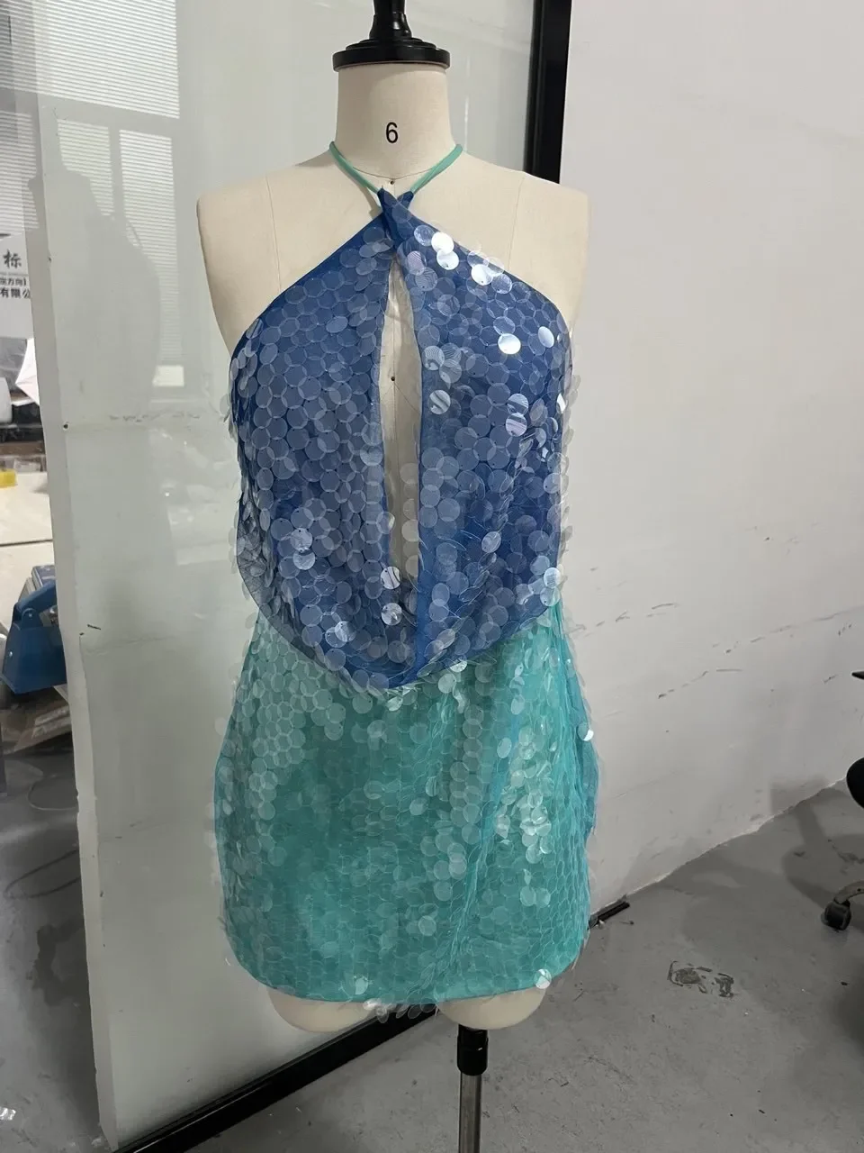 2025 New Halter Hollow Out Beach Dresses For Women 2 Piece Swimwear Bikini Mesh Swimming Elegant Cover-Up Skirt Sexy Vacation