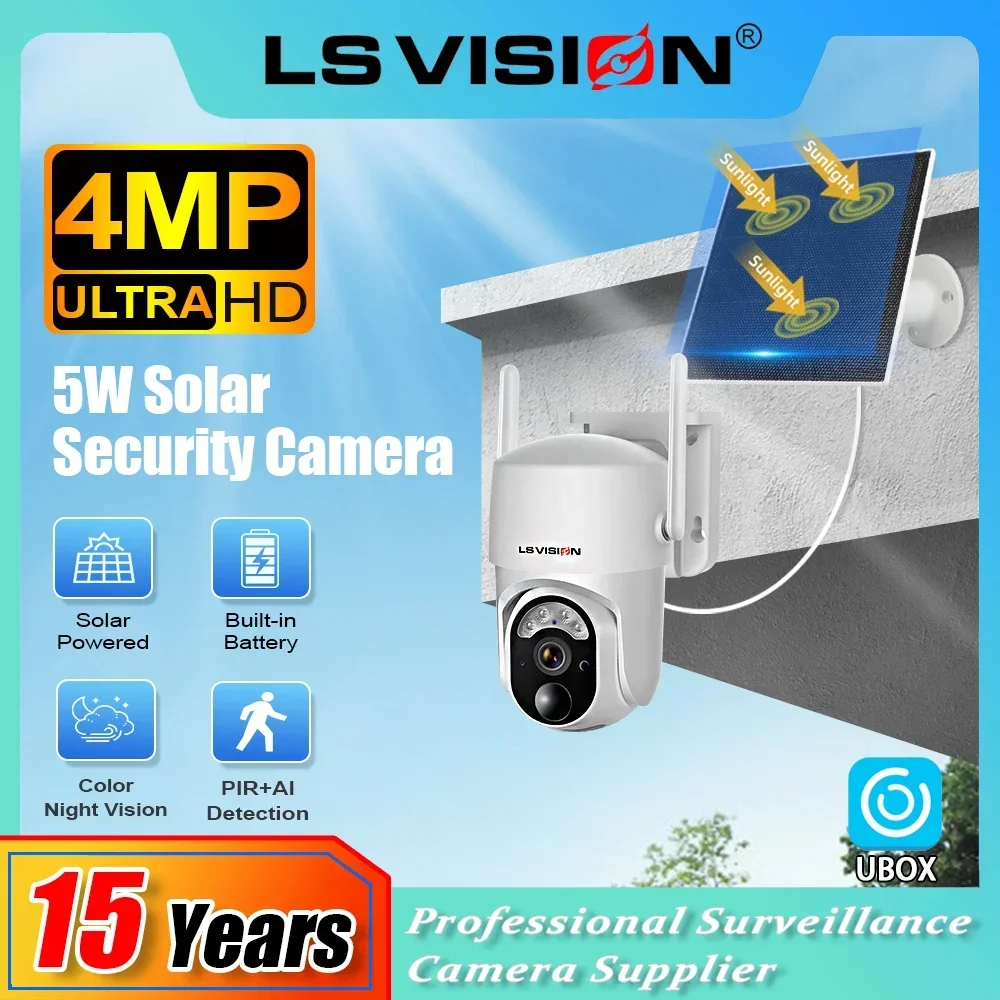 Imagem -01 - Vision-câmera de Segurança Solar sem Fio Monitor Exterior Visão Nocturna Cor Detecção Pir Wi-fi 4g Cam 4mp ls vision camera de seguranca solar sem fio monitor exterior visao nocturna cor deteccao pir wi fi 4g cam 4mp ls 01