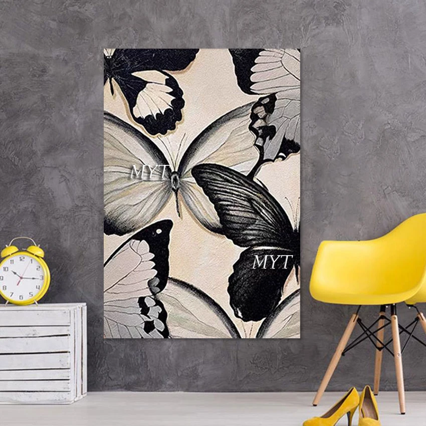 Home Decoration Luxury Butterfly Animals Modern Abstract Painting Quality Artwork Custom Hand Painted Art Canvas Wall Pictures