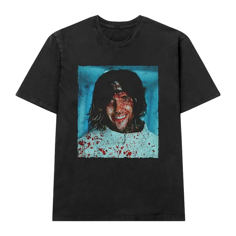Rare Bring Me The Horizon - Dark American Loose-Fitting Men's T-Shirt with Rock Style (Short Sleeve)