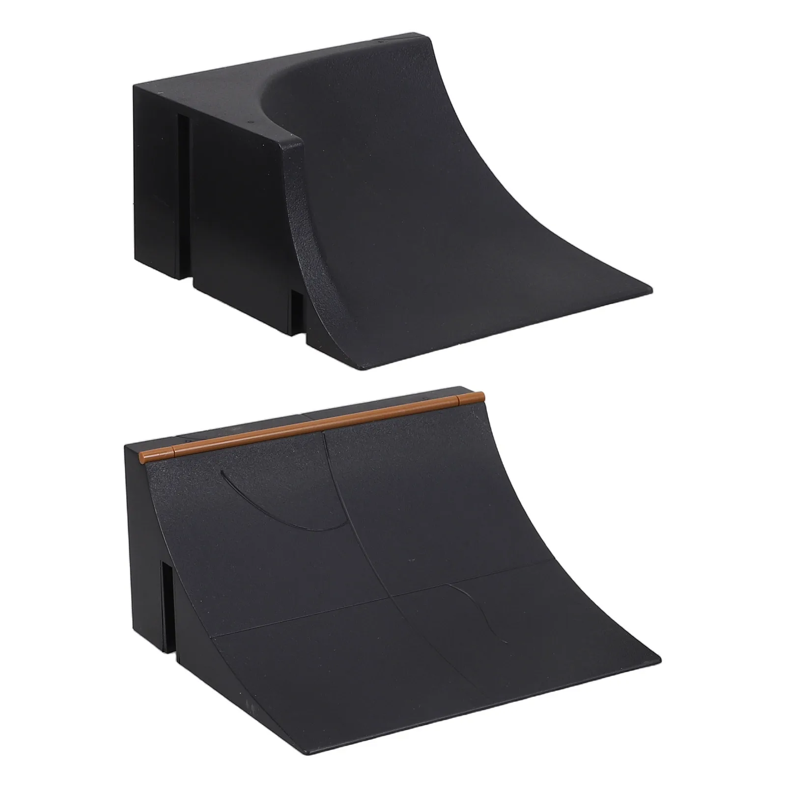 2 個のミニチュアスケートボードランプ、強力なポータブルフィンガーボード障害物小道具、屋内スキルトレーニング用、クリエイティブデスクパーク